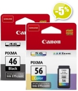 Оригинальный картридж Canon PG-46 черный + CL-56 цветной